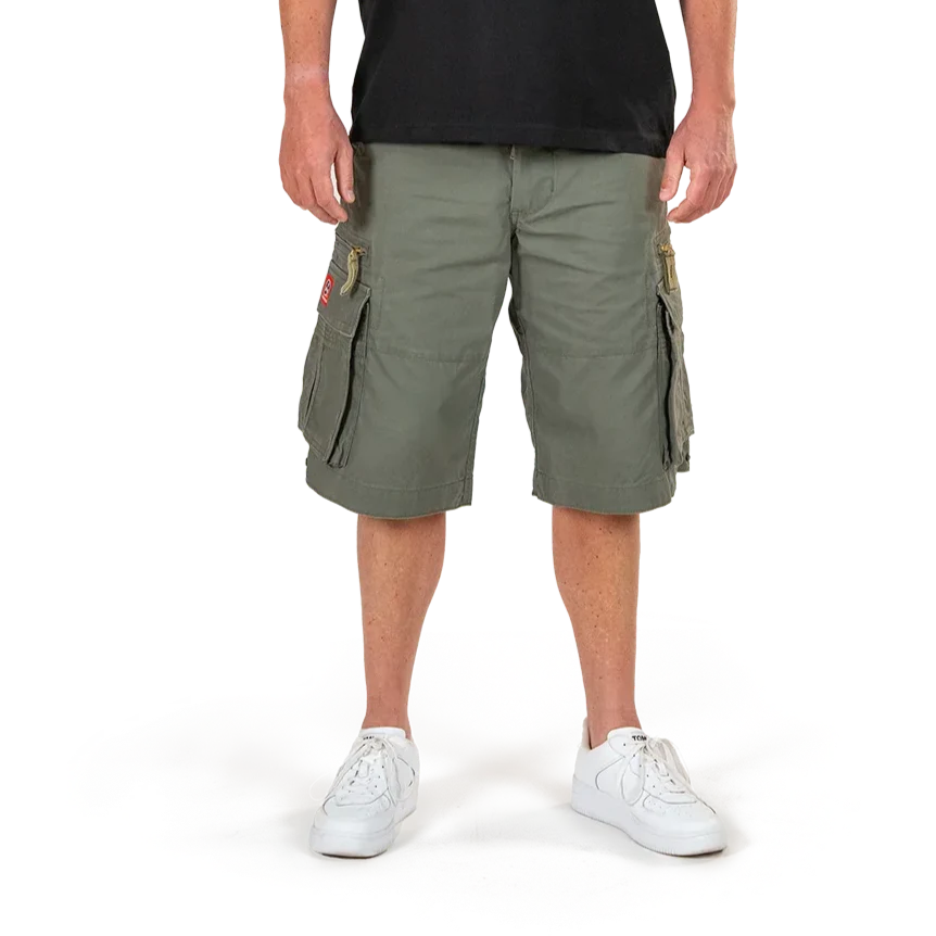 Molecule Big Size Cruisers 'Olive Green'-Cargo shorts men-Molecule-Molecule